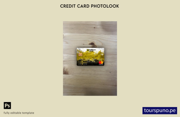 listo para imprimir plantilla frontal de aspecto fotográfico de mastercard de 90